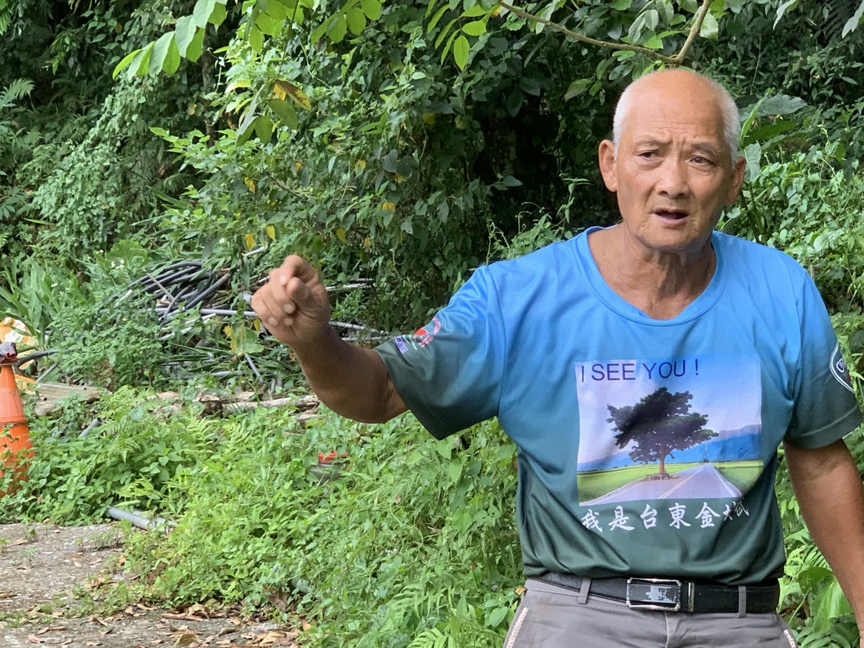 阿比野菜合作農園主人陳冬貴大哥。